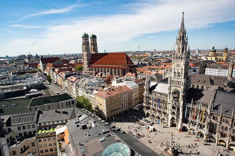aerial view of a cityscape